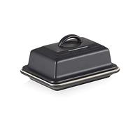 LE CREUSET Beurrier en Céramique, 900 g, 17 x 12.5 x 9 cm, Noir Mat