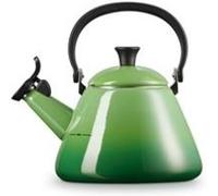 Le Creuset Bouilloire de cuisine Kone – pour cuisinière, 1,6 L, acier émaillé avec sifflet – Bamboo