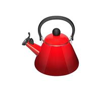 Le Creuset Bouilloire Kone Pour Cuisinière avec Sifflement, Acier Émaillé, 1.6 L, Cerise, 40101020600000