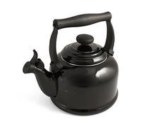Le Creuset Bouilloire Traditionelle avec Sifflement, Pour Cuisinière, Acier Émaillé, 2.1 L, Onyx, 40102021400000