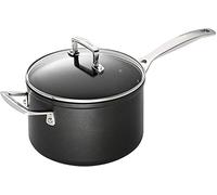 LE CREUSET Casserole Anti-Adhérente en Aluminium Forgé, 18 cm, Anthracite/Argenté,51108180010302