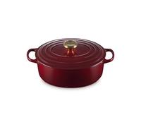 Le Creuset Cocotte en Fonte Émaillée Signature avec Couvercle, Ø 27 cm, Ovale, 4.1 L, 4.425 kg, Garnet, 21178279494441