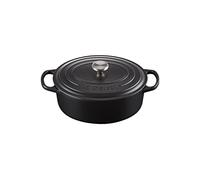 Le Creuset Cocotte en Fonte Émaillée Signature avec Couvercle, 29 cm, Ovale, 4,7 L, 4,675 kg, Noir Mat, 21178290000430