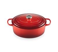 Le Creuset Cocotte en Fonte Émaillée Signature avec Couvercle, 31cm, Ovale, 6,3 L, 5,705 kg, Cerise, 21178310602430