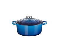 LE CREUSET Cocotte ronde 24cm/4,2l SIGNATURE Azure bleu