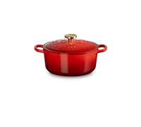 LE CREUSET Cocotte ronde 24cm ETOILE Cerise rouge