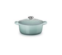 LE CREUSET Cocotte ronde Signature 24cm/4,2l Sel de Mer gris clair