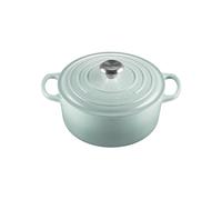Le Creuset – Cocotte ronde Signature – Fonte émaillée 24 cm 4,2 L – Sea Salt