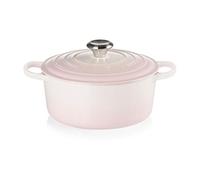 Le Creuset Cocotte Signature en Fonte Émaillée avec Couvercle, Ø 24 cm, Ronde, 4.2 L, 4.305 kg, Shell pink, 21177247774430