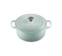 Le Creuset Cocotte Signature en Fonte Émaillée avec Couvercle, Ø 26 cm, Ronde, 5.3 L, 5.135 kg, Sea Salt, 21177267174430