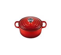 Le Creuset Cocotte Signature en Fonte Émaillée avec Couvercle, 18 cm, Ronde, 1,8 L, 2,572 kg, Cerise, 21177180602430