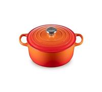 Le Creuset Cocotte Signature en Fonte Émaillée avec Couvercle, 24 cm, Ronde, 4,2 L, 4,305 kg, Volcanique, 21177240902430