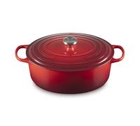 Le Creuset - Cocotte ovale Signature en fonte émaillée 33 cm 7,5 L - Cerise