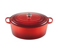 Le Creuset Cocotte ovale Signature – Fonte émaillée 40 cm avec couvercle 13,9 L – Cerise