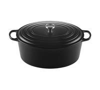 Le Creuset Cocotte Signature en Fonte Émaillée avec Couvercle, 40 cm, Ovale, 13,9 L, 10,025 kg, Noir Mat, 21178400000430