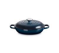 Le Creuset Cocotte Signature en fonte émaillée, peu profonde, avec couvercle, 26 cm, 2,2 litres, Nuit