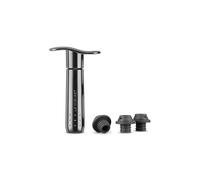 Le Creuset – Coffret pompe à vin WA 137 – Zamac, noir mat et nickel – 3 bouchons assortis