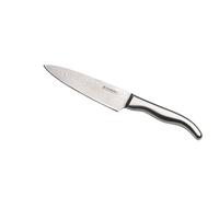 LE CREUSET Couteau Chef, Lame Lisse 15 cm en Acier Damas 18/8, Manche en Inox, Inoxydable, Argenté,98000315000100
