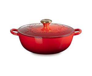 Le Creuset Couvercle de casserole LA MARMITE HOLLY rouge cerise, Poêle + casserole, Rouge