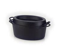 LE CREUSET Doufeu en Fonte Émaillée, Forme Ovale, 32 cm, Noir Mat, 25084320000460