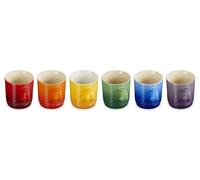 LE CREUSET Ensemble arc-en-ciel en grès de 6 gobelets de cappuccino