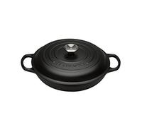 Le Creuset Faitout Signature en fonte émaillée Rond 30 cm 3,2 L Noir mat