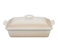 Le Creuset Grès Heritage Casserole rectangulaire avec couvercle Meringue 30,5 x 22,9 cm