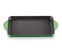 LE CREUSET Gril rectangulaire en fonte émaillée 32 x 22 cm Vert Vert G