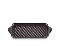 LE CREUSET Gril Rectangulaire en Fonte Émaillée, 33 x 22 cm, Noir Mat, 20202320000460