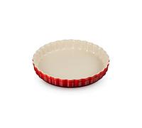 LE CREUSET Héritage Moule à Tarte, Céramique, 28 cm, 1,82 kg, Cerise, 71120280600001