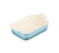 Le Creuset Héritage Plat Rectangulaire, Céramique, 26 cm, 2,4 L, Bleu Caraïbes, 71102261700001