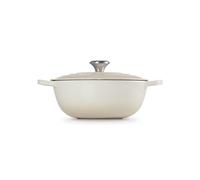 Le Creuset Marmite Signature en Fonte Émaillée avec Couvercle, 26 cm, Ronde, 4 L, 4,255 kg, Meringue, 21114267160430