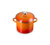 Le Creuset Marmite traditionnelle en émail sur acier, 6 litres, flamme avec bouton en acier inoxydable