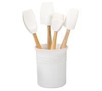 Le Creuset of America Craft Série 5piece Ustensiles de Cuisine avec pot - Caraïbes blanc