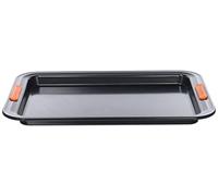 Le Creuset Plaque à Roulés Rectangulaire Anti-Adhérente 33 cm, Résistant au Levain, en Acier Siliconé, Anthracite/Orange, 46088330010000
