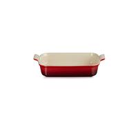 Le Creuset Plat rectangulaire Héritage en céramique 32 cm Cerise 2,31 kg