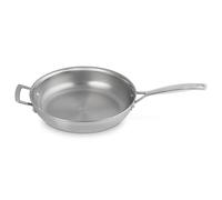 LE CREUSET Poêle, 28 cm, Inox 3-ply Intégral, Compatible avec Toutes Sources de Chaleur (Induction et Four Inclus), Argenté,96200228001100