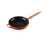 LE CREUSET Poêle à frire en Fonte Émaillée avec poignée en bois, 24 cm, Volcanique, 20258240900422