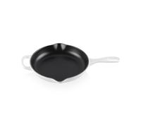 LE CREUSET Poêle à frire signature en fonte émaillée avec poignée en fer, 22,9 cm, blanc
