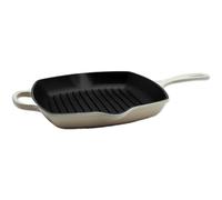 Le Creuset Poêle à griller Signature carrée 26 cm beige