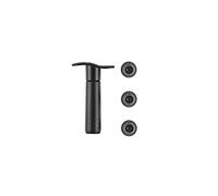 Le Creuset Pompe à vin WA-137 – Noir mat, 3 bouchons