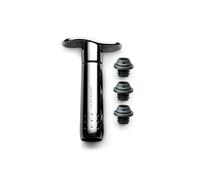 Le Creuset Coffret Pompe à Vin et 3 Bouchons Assortis, Zamac, WA 137, Noir Mat, Nickel, 59014016001625