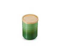 LE CREUSET Pot de Conservation M en Céramique avec Couvercle en Bois, Céramique, 540 ml, 10 cm, Bamboo, 60825544080099