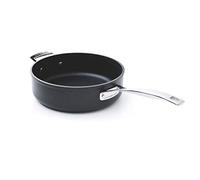 Le Creuset, Sauteuse à Bord Droit Anti-Adhérente, Ø 26 cm, Sans PFOA, Compatible avec Toutes Sources de Chaleur (y Compris Induction), Anthracite/Argenté