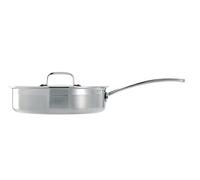 LE CREUSET Sauteuse avec Couvercle, 24 cm, Inox 3-ply, Argenté,96202124001000