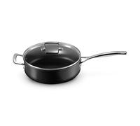 LE CREUSET Sauteuse en Aluminium Forgé avec Couvercle, 26 cm, Anthracite/Argenté,51110260010302