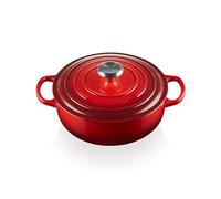 Le Creuset Sauteuse signature en fonte émaillée, 3,5 l, cerise
