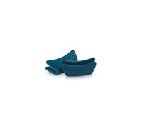Le Creuset Set de 2 poignées, Silicone, Adaptables, Résistantes à la Chaleur Jusqu'à 250°C, Deep Teal, 93010300642000