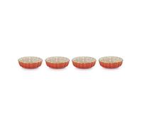 LE CREUSET Set de 4 Moules à Tartelette, Rondes, 200ml, 11 cm, Céramique, Volcanique, 91017411090000