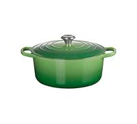 Le Creuset Signature 21177284082430 Cocotte en fonte avec couvercle, Ø 28 cm, ronde, compatible avec tous les types de plaques de cuisson et induction, volume : 6,7 l, 6,125 kg, bambou, 21177284082430